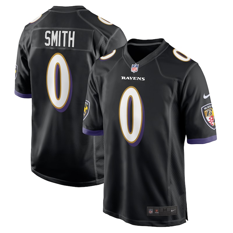 None Roquan Smith BAL Ravens Bold Premium Material Jersey Football App