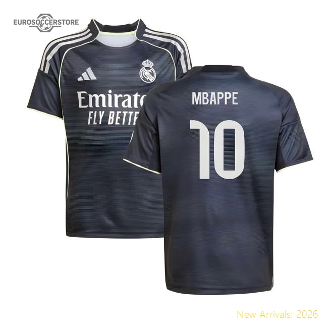 2025-2026 Madrid Real Madrid Away Jersey Shirt (Kids) (Mbappe 10)