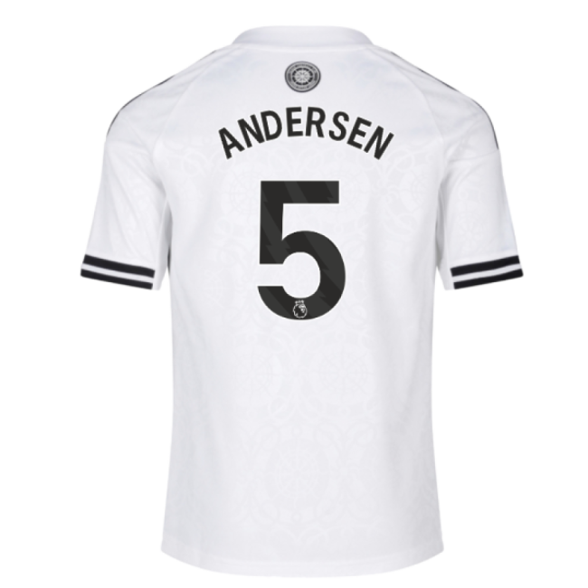 Fulham Fulham Home Shirt Kids Andersen #5 Superior Craftsmanship A...