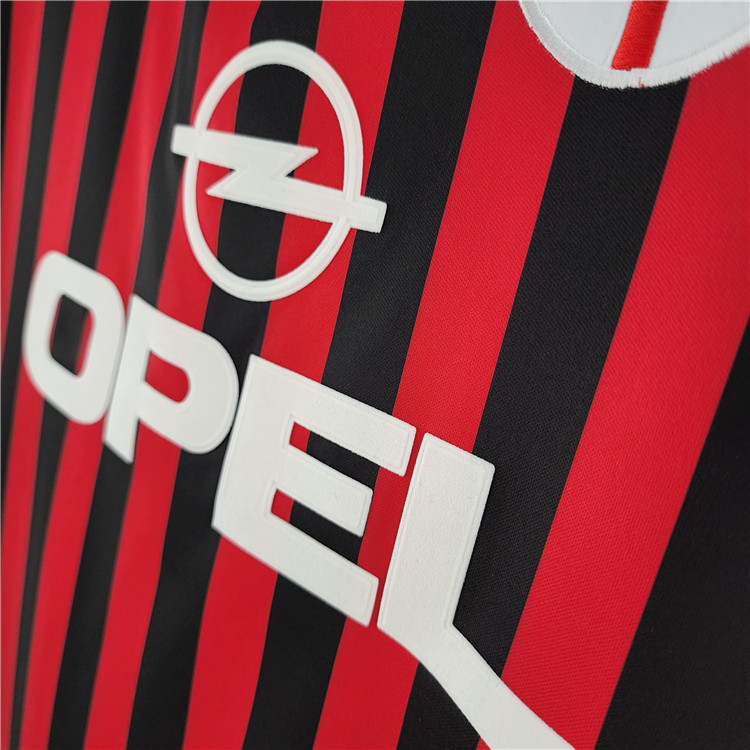 High Performance AC Milan 9900 Retro Home Long Sleeve Shirt