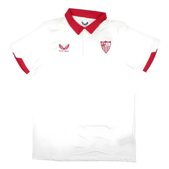 2023-2024 Sevilla Fashionable Football Shirt (White) Stretch Fabric