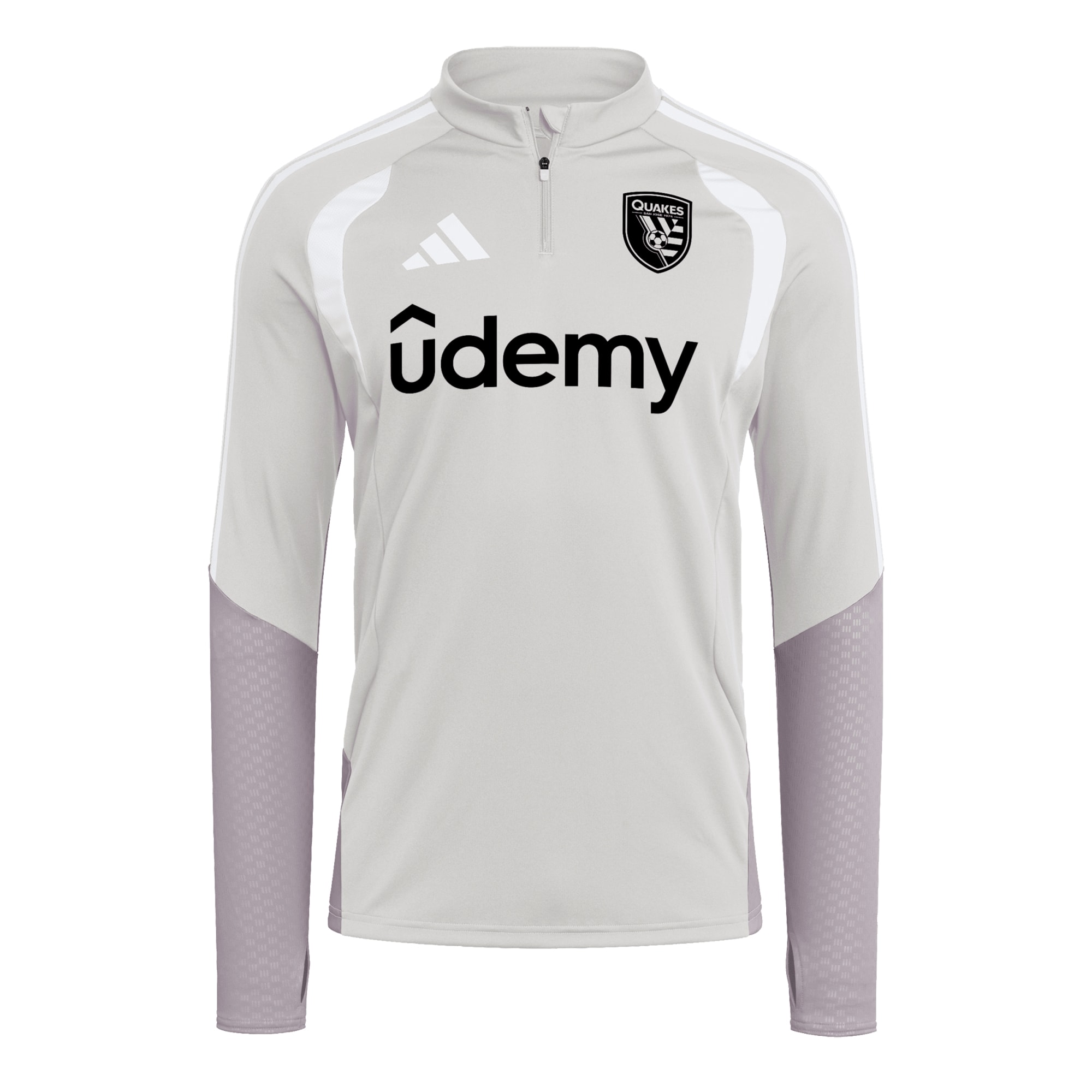 [SJH] San Jose Earthquakes 2026 Tiro Competition Quarter-Zip Training Jersey Top - Silver