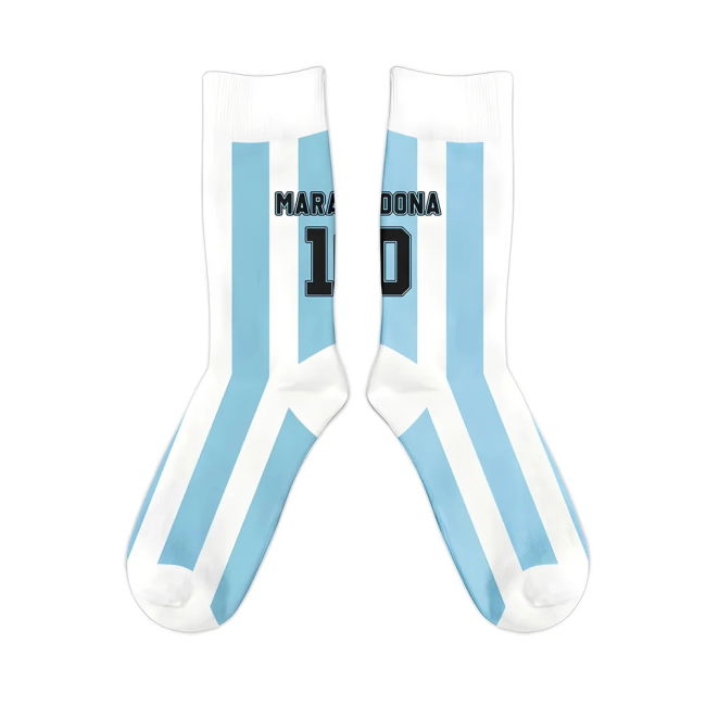 Argentina 1986 Diego Maradona Retro Socks