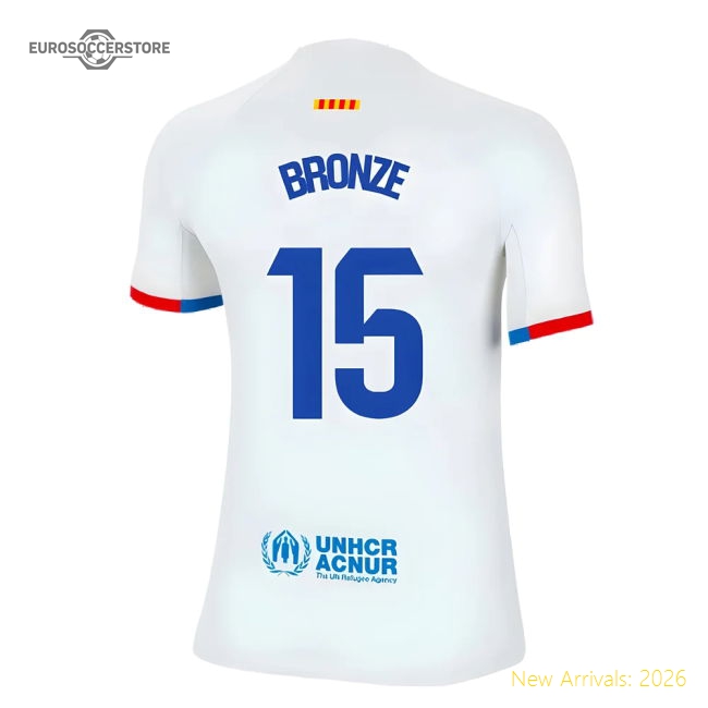 2023-2024 Barcelona Away Shirt (Kids) (Bronze 15)