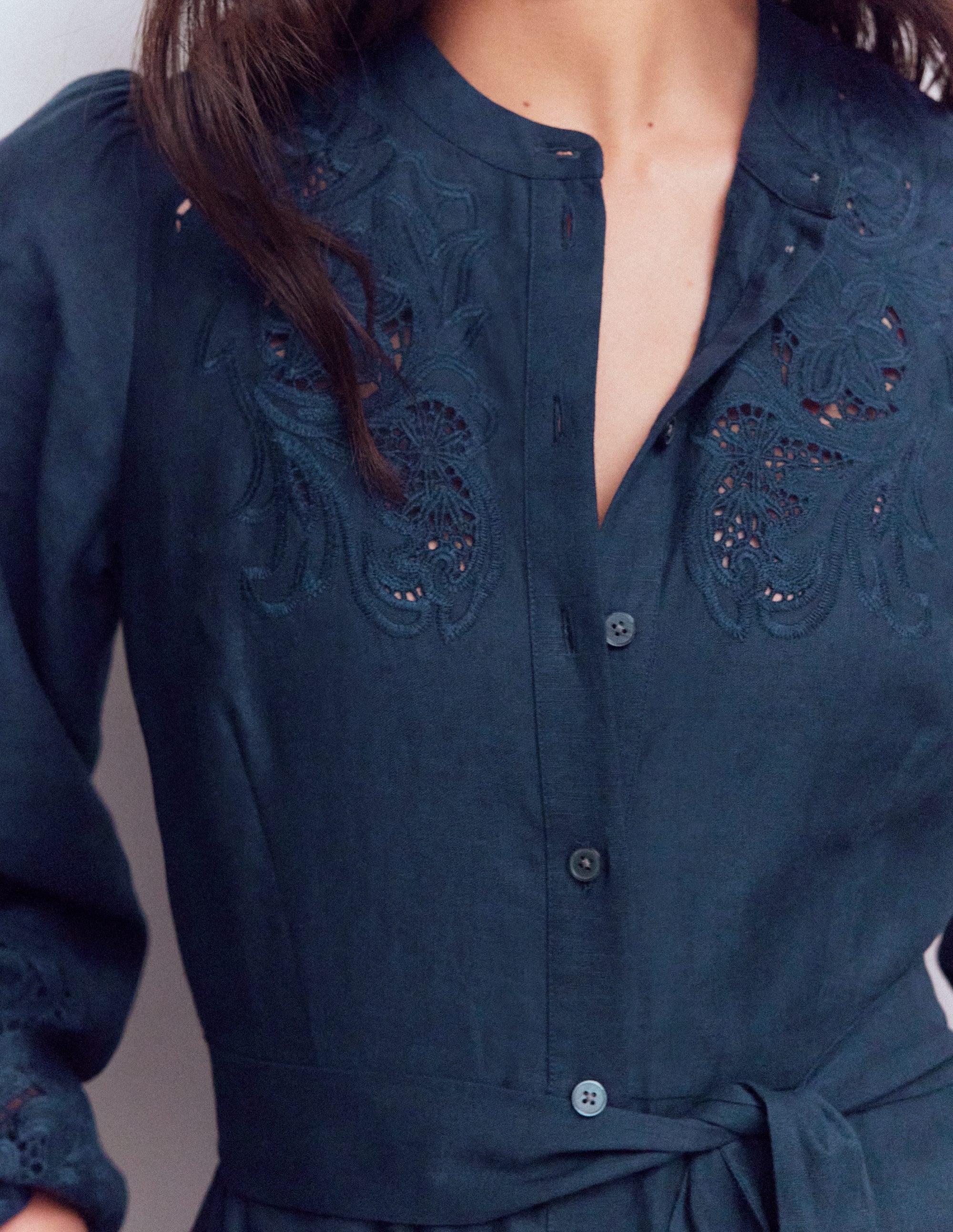 Mae Linen Blend Shirt Dress