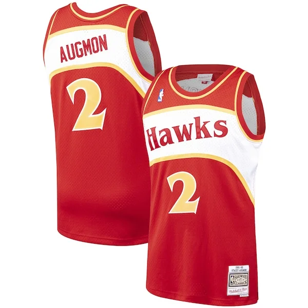Stacey Augmon ATL Swingman Jersey - vintage Basketball - Red