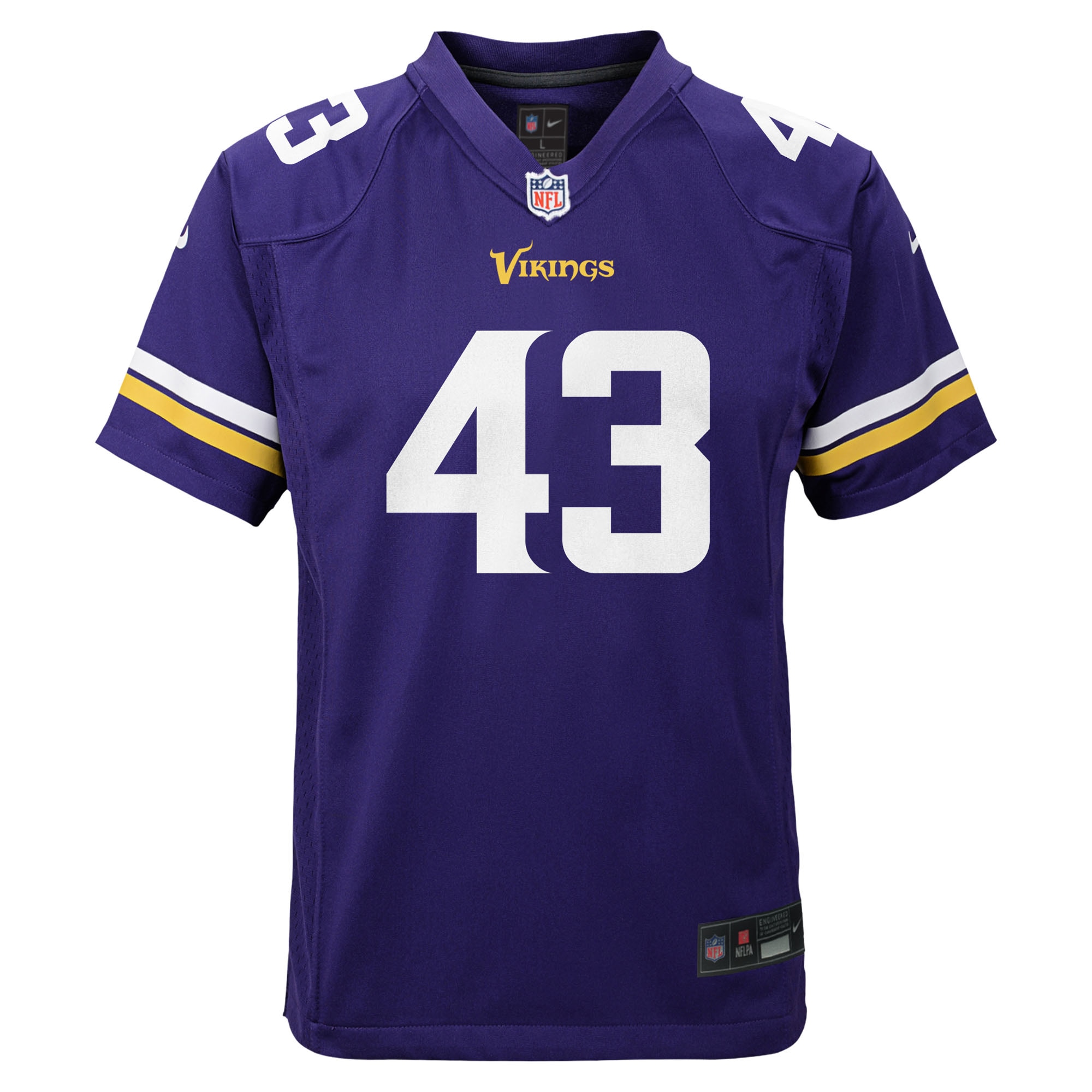 [LK] Andrew Van Ginkel Minnesota Vikings Youth Youth Jersey - Purple