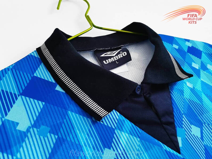 England 1990 World Cup Away Blue Football Kit