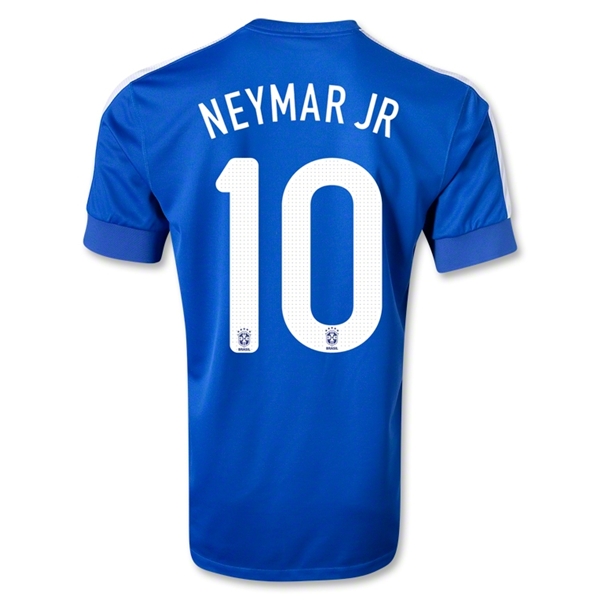 Lightweight 2013 Brazil 10 NEYMAR JR Blue Away Jersey Shirt