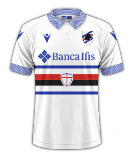 Professional Grade UC Sampdoria 2324 Away White Soccer Jersey Shirt