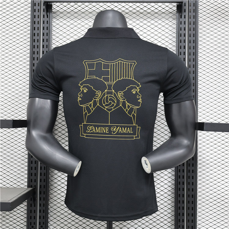 Barcelona LAMINE YAMAL 304 Black Shirt - Official Replica 12415