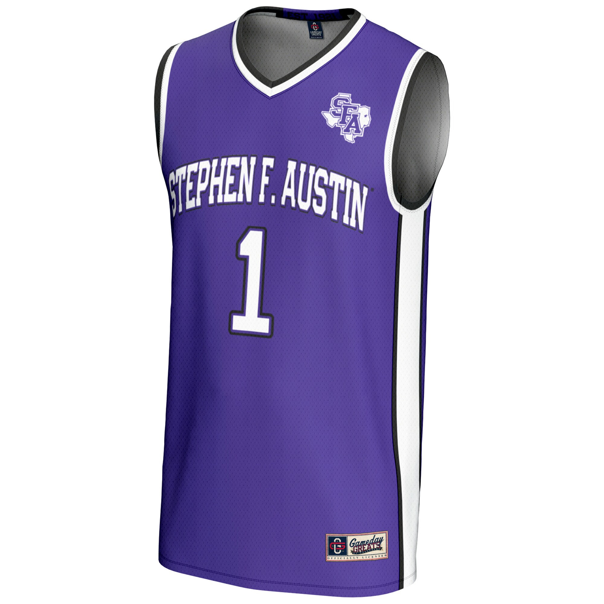 [DDG] Stephen F #1 Austin Lumberjacks GameDay Greats Youth Lightweight Basketball Jersey - Purple