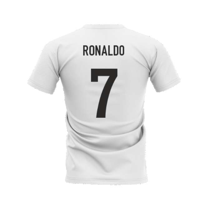 Football Cristiano Ronaldo Legend T Shirt White Ronaldo #7 Ultra Co...