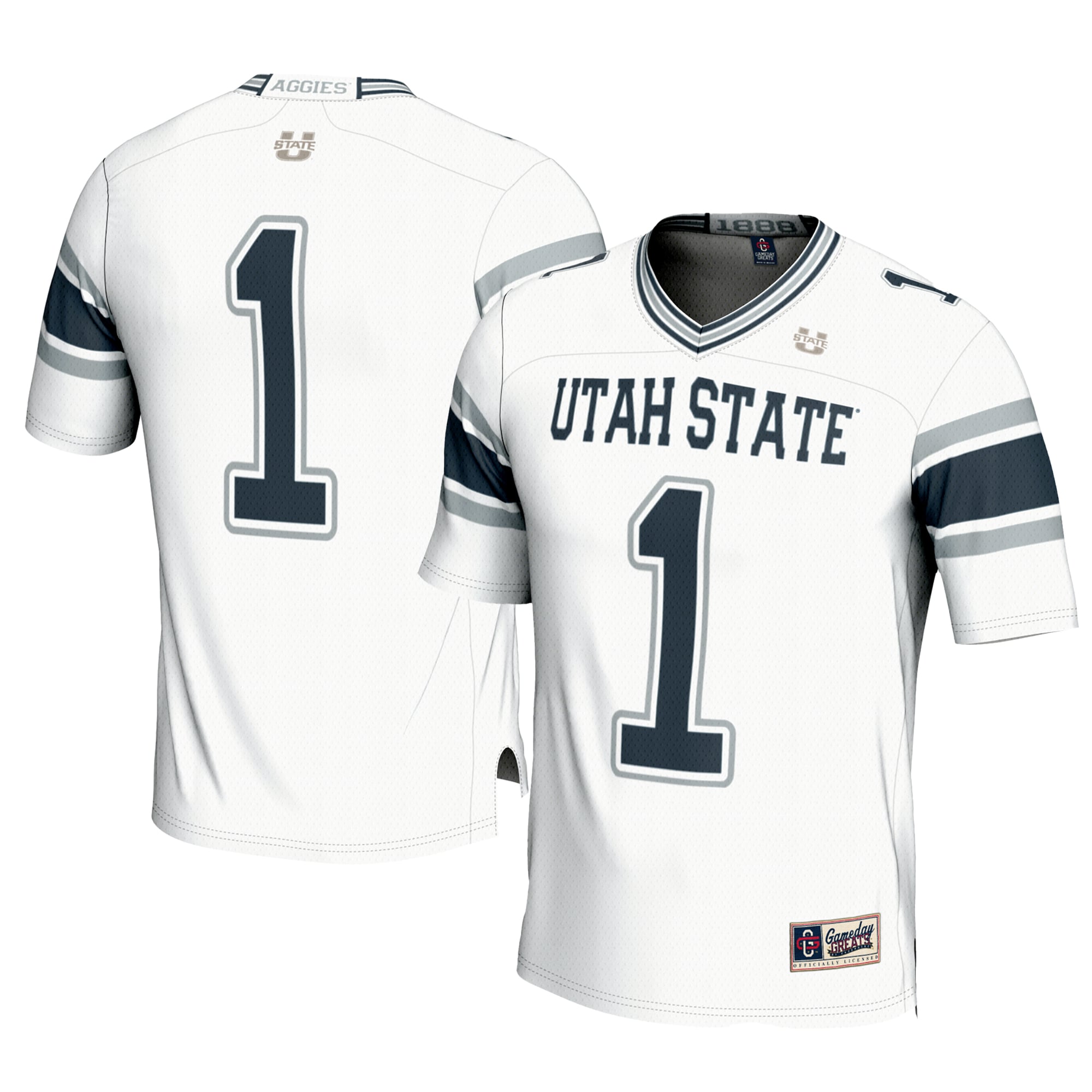 #1 Utah State Aggies GameDay Greats Football Jersey - White