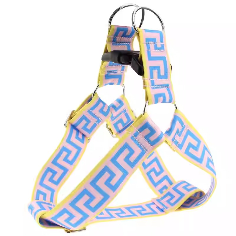 French Bulldog Barktrend Frenchie Greek Key Harness And Leash – Stylish