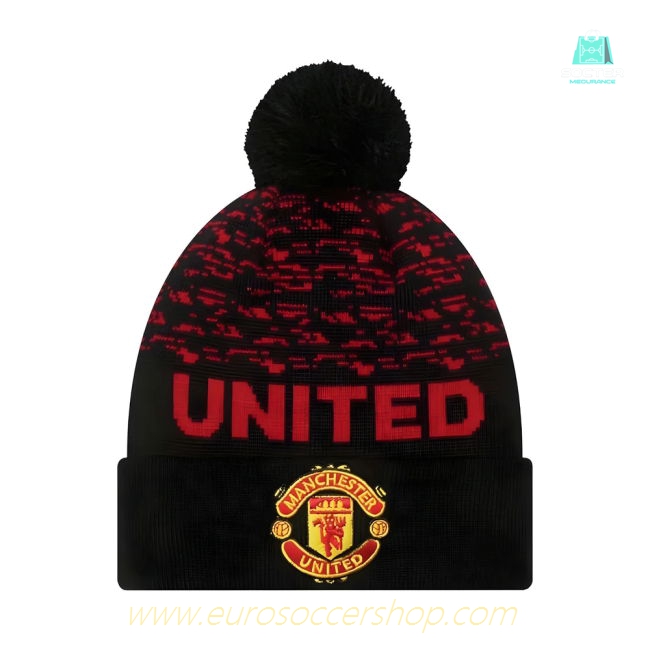 2022-2023 Manchester United Marl Bobble Cuff Beanie