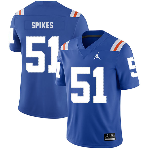 home jersey Men's None Brandon Spikes #51 Blue 2024 Football Jersey