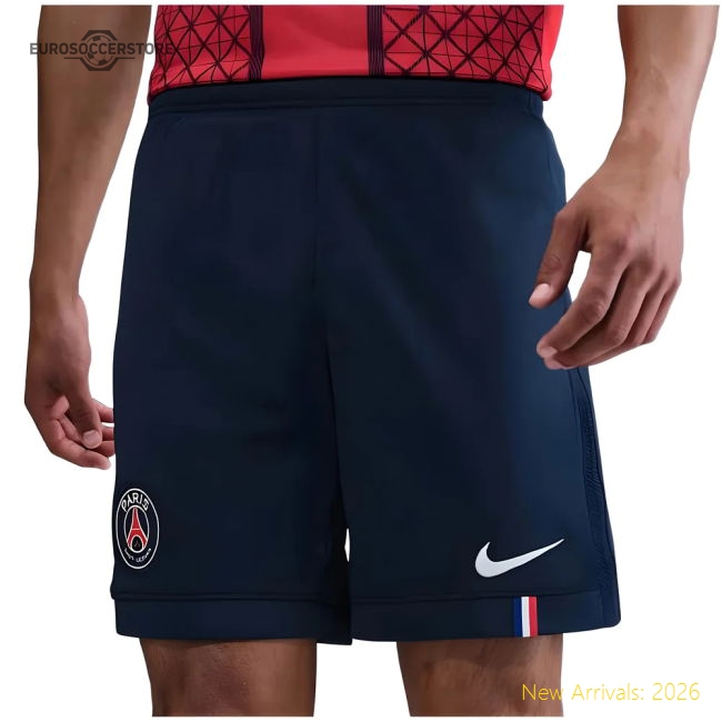 Supporter Genuine 2025-2026 Psg Home Football Shorts (Navy)