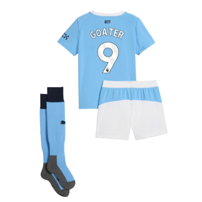 2025-2026 Man City Home Mini Kit (Goater 9)
