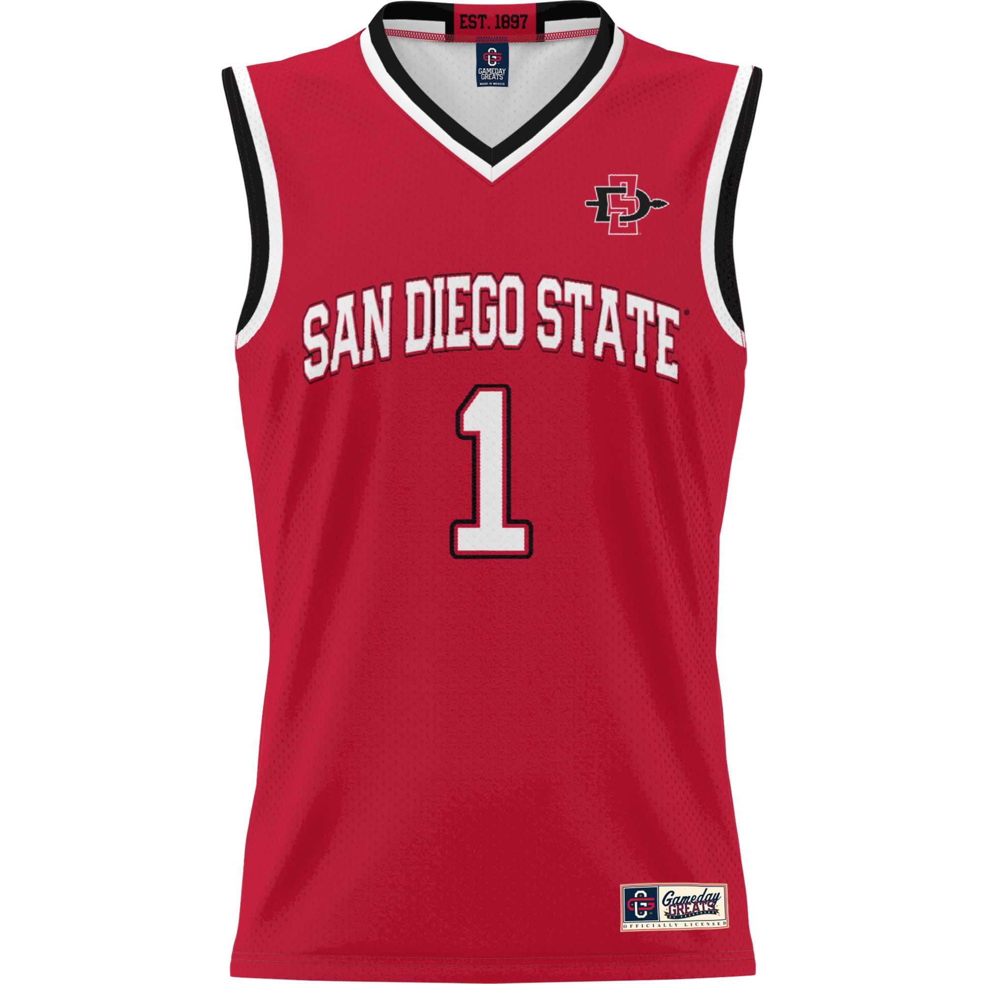 #1 San Diego State Aztecs GameDay Greats Youth Lightweight Basketball Jersey - Scarlet