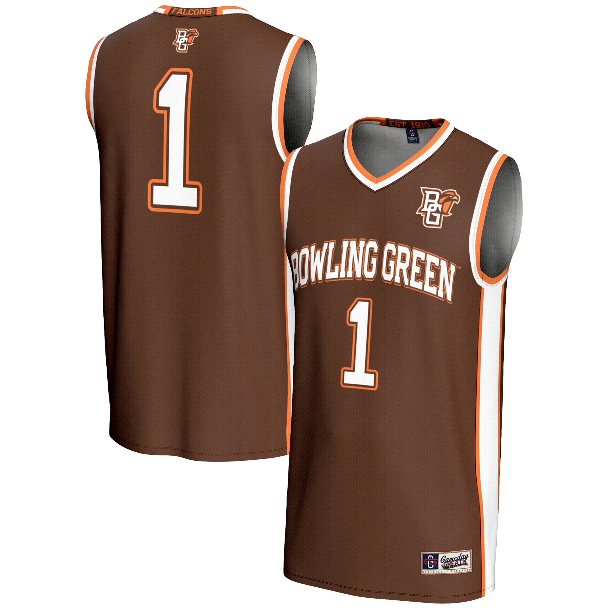 [NJP] Women's Bowling Green St. Falcons GameDay Greats Lightweight Basketball Jersey - Brown