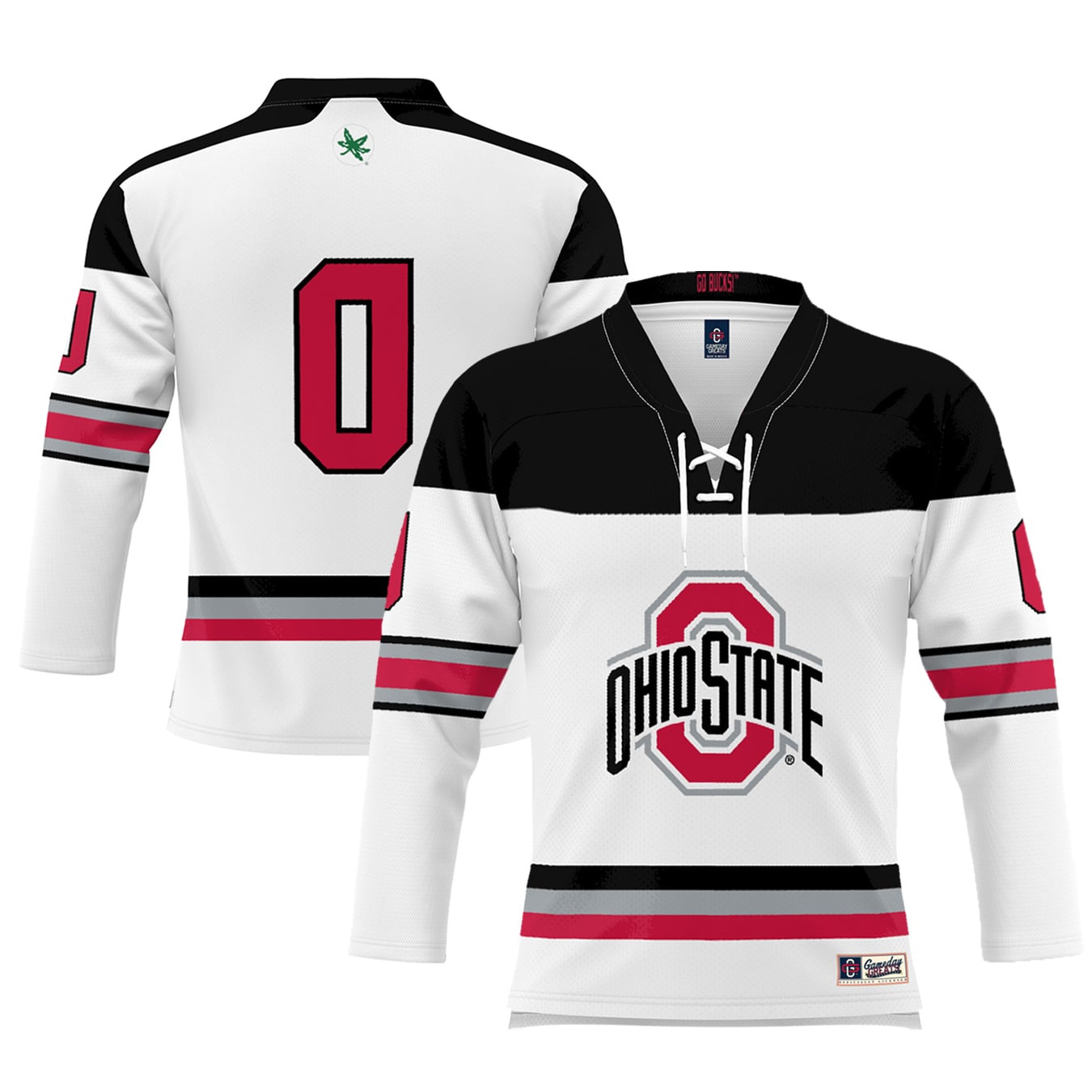 #0 Ohio State Buckeyes GameDay Greats Unisex Women's Hockey Jersey - White