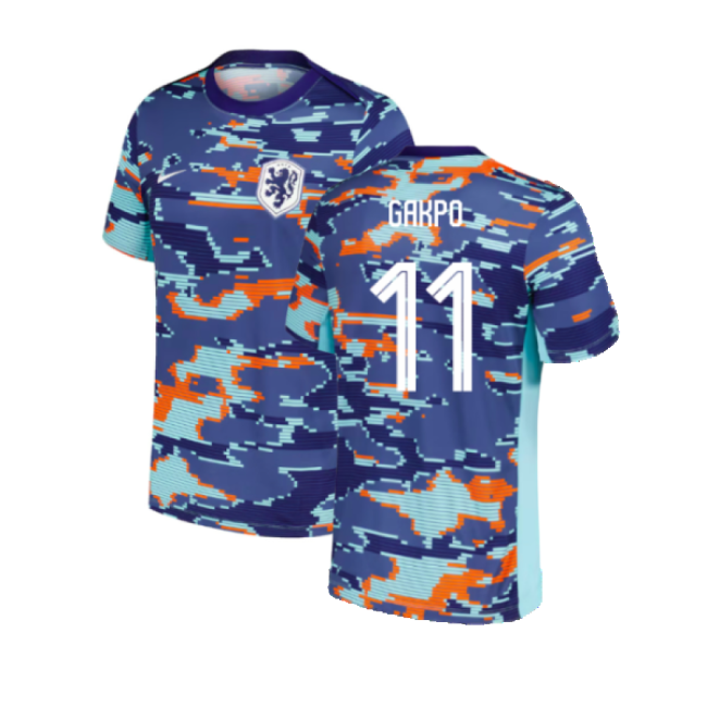 2024-2025 Netherlands Pre-Match Training Shirt (Blue) - Kids (Gakpo