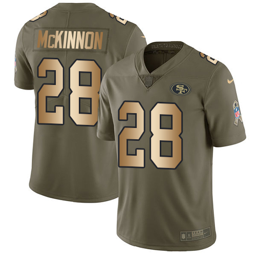Authentic NFL SF 49ers #28 Jerick McKinnon Team Color Limited Jersey