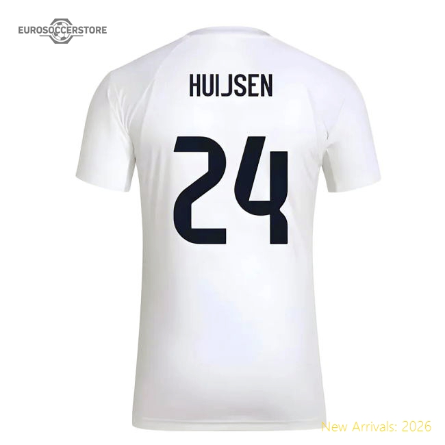 Trending 2025-2026 Real Madrid Seasonal Graphic Tee (White) (Huijsen