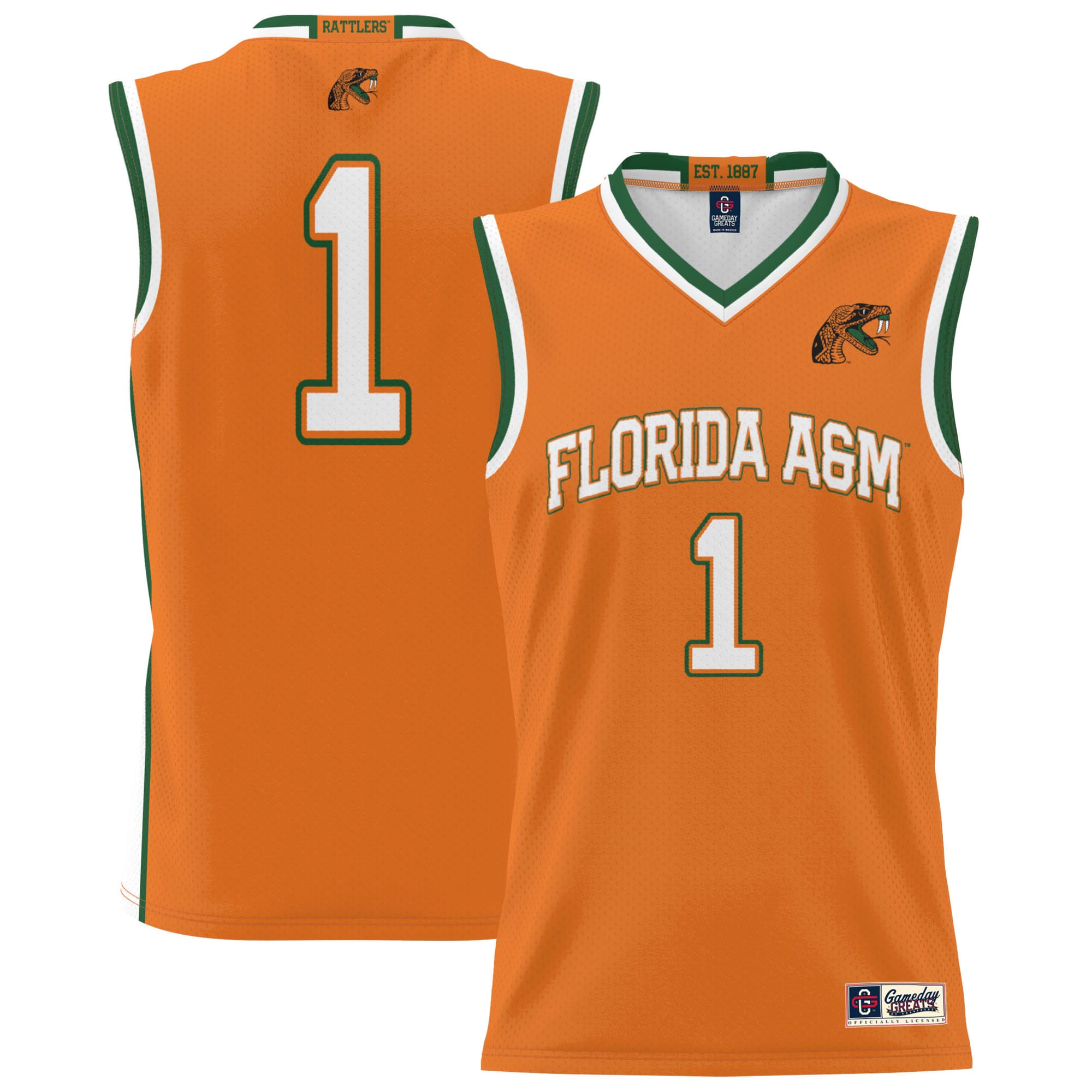 #1 Florida A&M Rattlers GameDay Greats Youth Lightweight Basketball Jersey - Orange