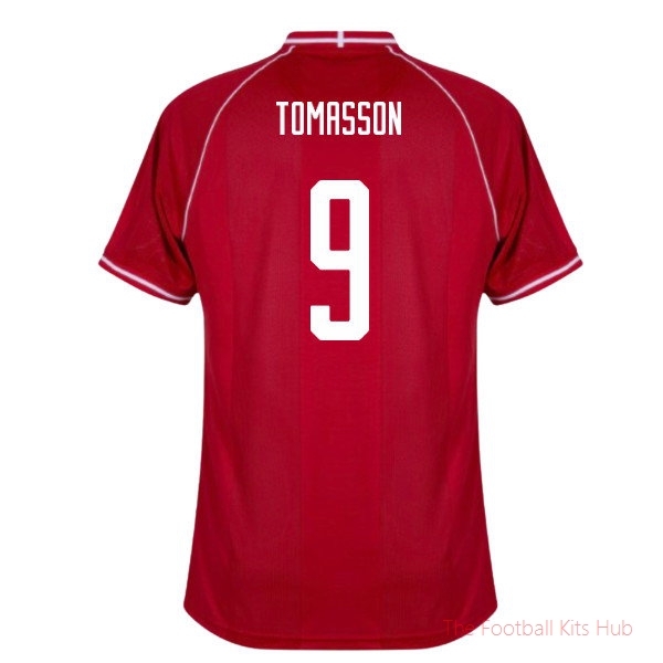 Denmark Home Shirt 2026-2027 Tomasson #9 Team Kit - Match Jersey