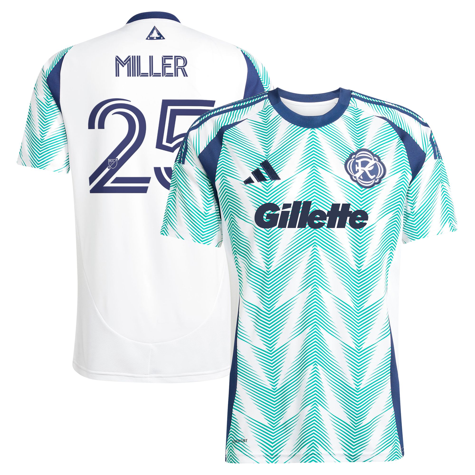 [JED] Peyton Miller New England Revolution 2025 Eastern White Pine X Flag of New England Replica Jersey - White