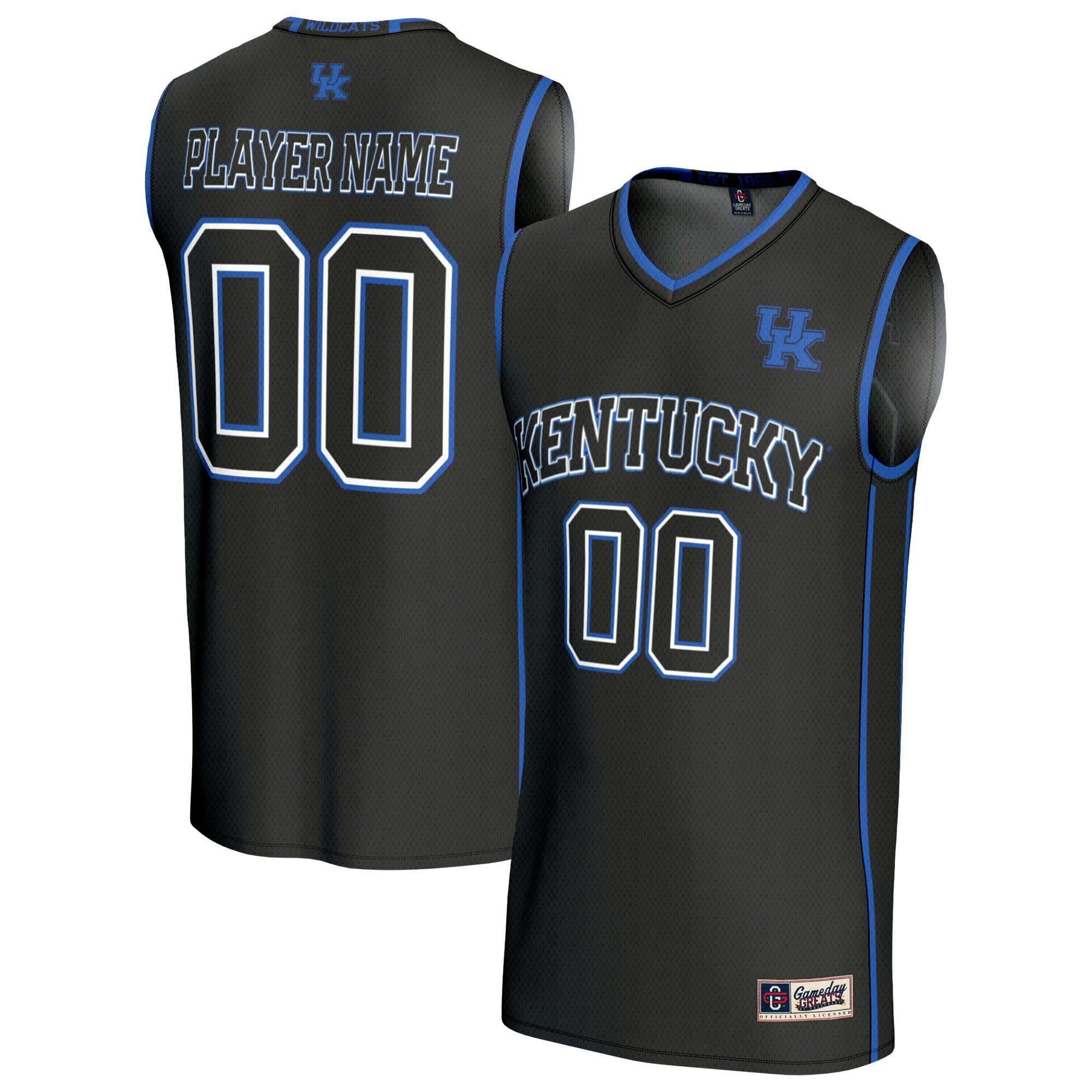 [NJP] Kentucky Wildcats GameDay Greats Youth Lightweight Collegiate Men's Basketball NIL Pick-A-Player Fashion Jersey - Black