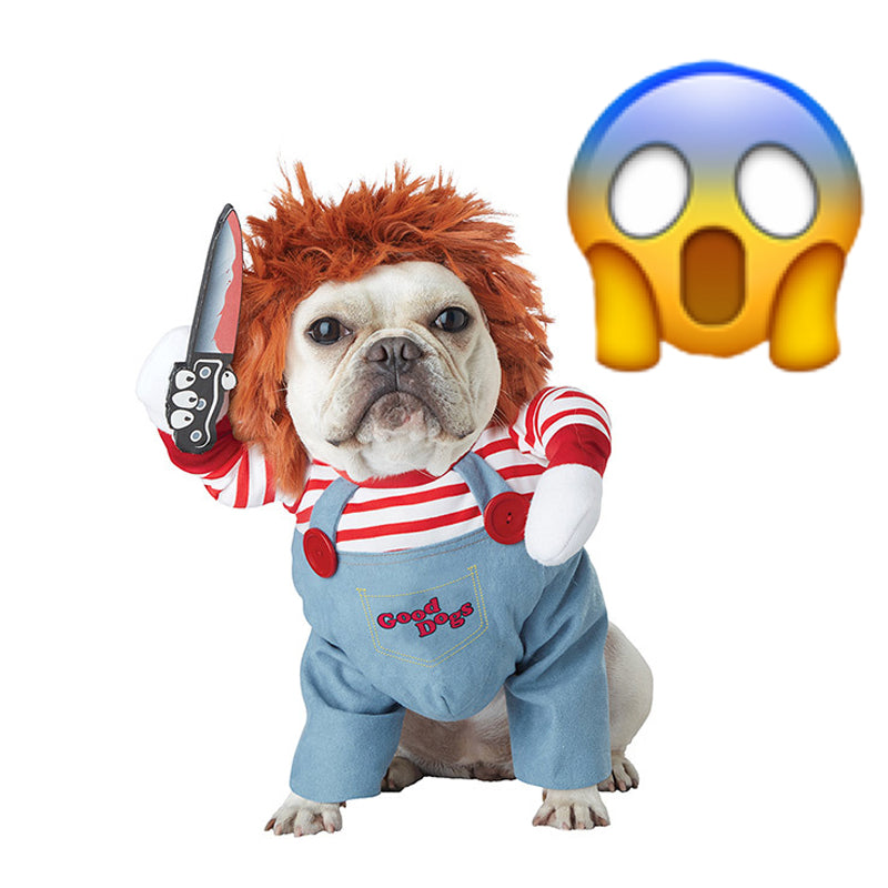 Chucky Costume For French Bulldog (WS44)