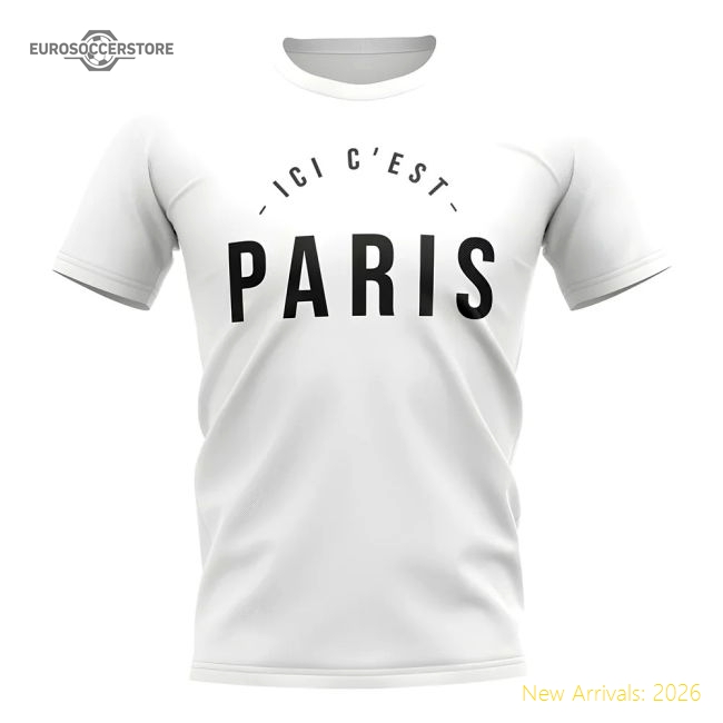 Official Fan-Favorite Messi Ici C\'Est Paris T-Shirt (White)