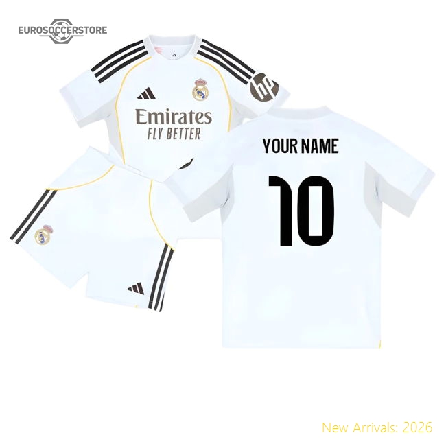 Luxury 2025-2026 Real Madrid Home Youth Kit (your Name)