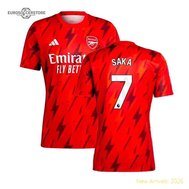 Arsenal Premier League Saka Shirt Premium Jersey Adidas Climacool