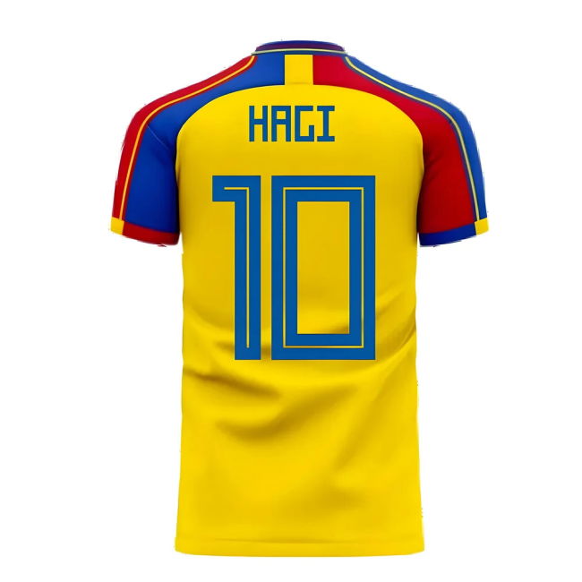 Romania 2025-2026 Home Concept Football Kit (Libero) (Hagi 10)
