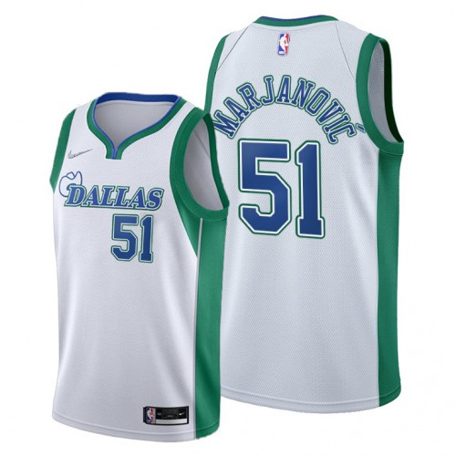 Mavericks White Dallas Mavericks #51 Jersey - Basketball Jersey