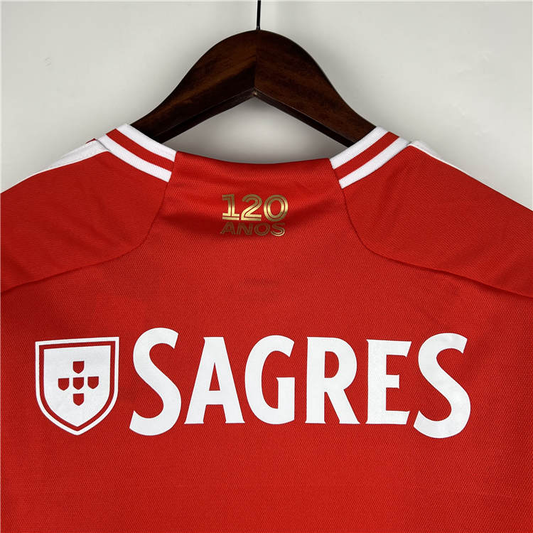 Breathable Benfica 2324 Home Red Soccer Jersey Football Shirt