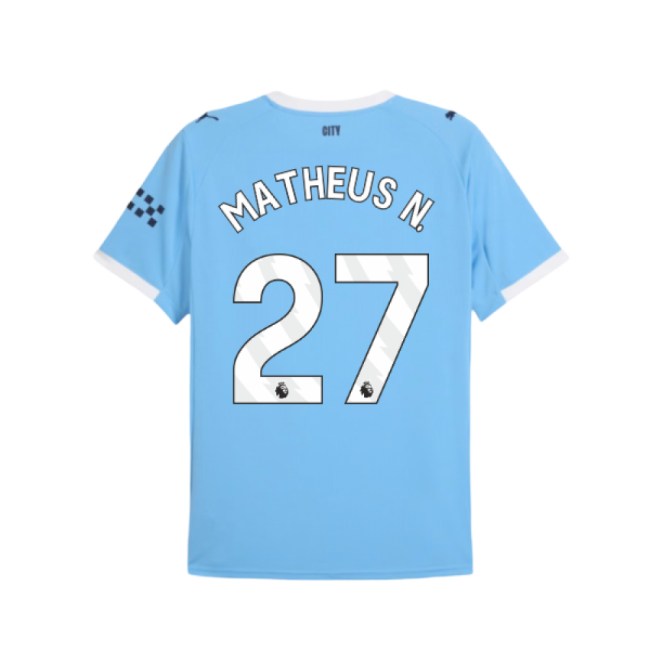 Premium 2025-2026 Man City Home Shirt (matheus N. 27) - Premium