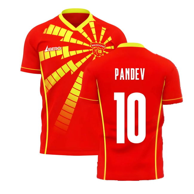 North Macedonia 2025-2026 Home Concept Shirt (Libero) (Pandev 10)