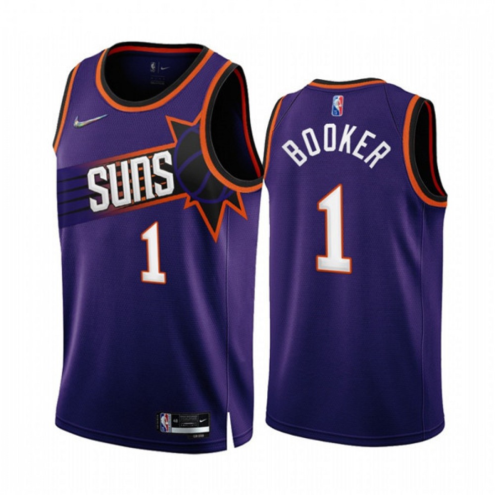 Collector's Item Retro Men's Suns #1 Devin Purple Basketball Jersey