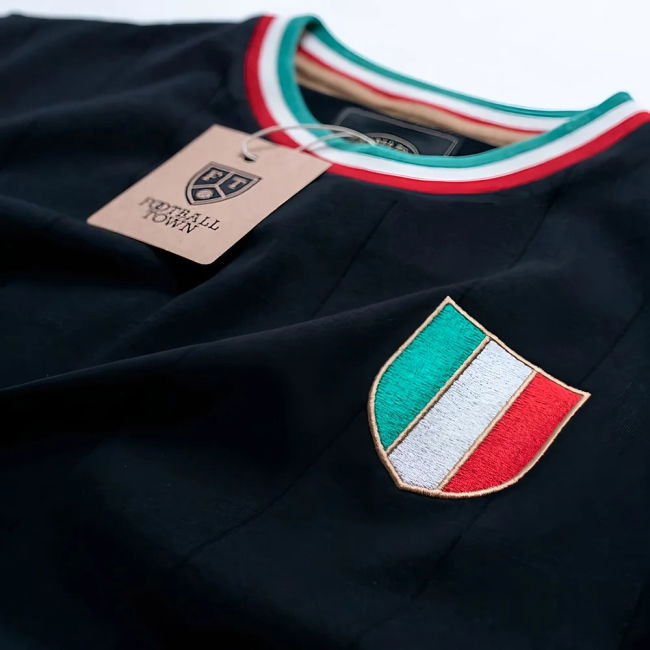 Vintage Italy Gli Azzurri Black Soccer Jersey Netherlands