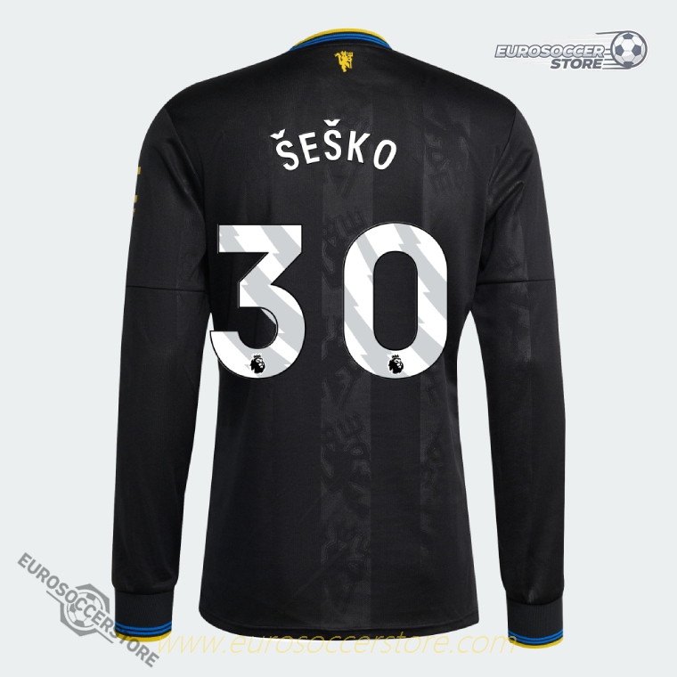 25-26 Season Manchester United Third Long Sleeve Football Jersey with ŠEŠKO 30 Printing