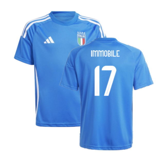 2024-2025 Italy Home Fan Jersey (Kids) (Immobile 17) Official