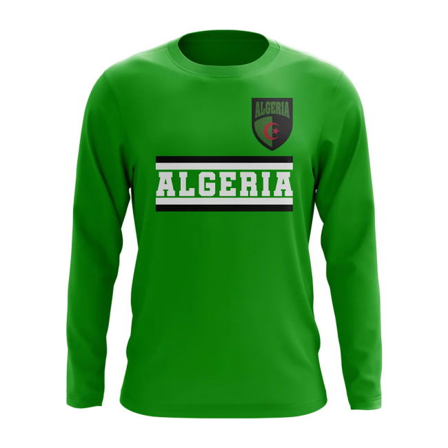 World-Class Algeria Core Football Country Long Sleeve T-Shirt (Green)
