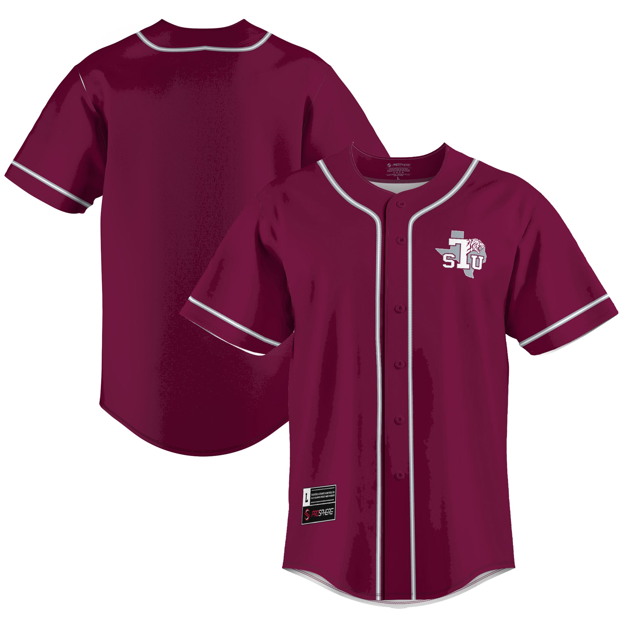 [NJP] Women's Texas Southern Tigers GameDay Greats Lightweight Baseball Jersey - Maroon
