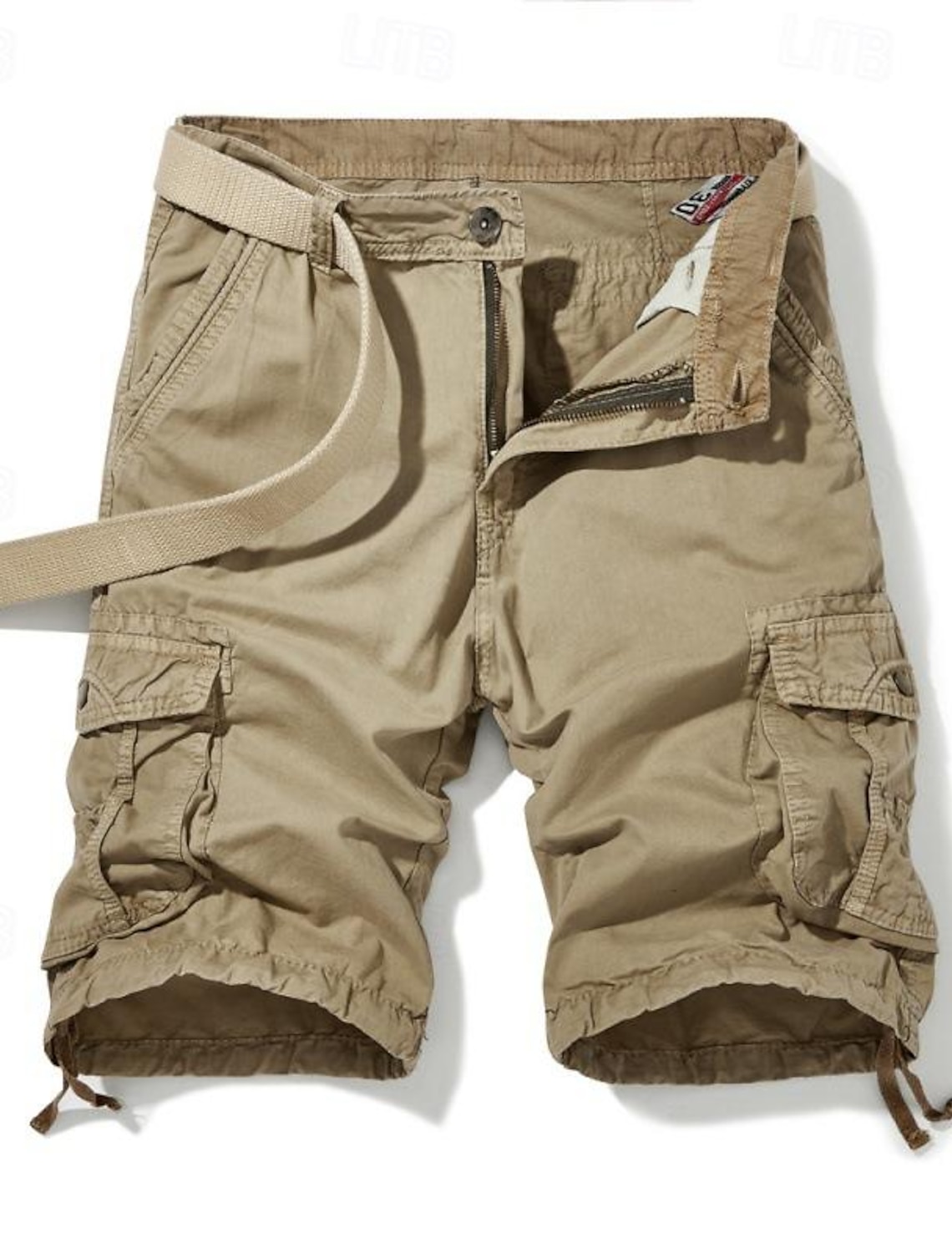 Men's Tactical Shorts Cargo Buttons Multi Pocket Plain Wearable Sho #2