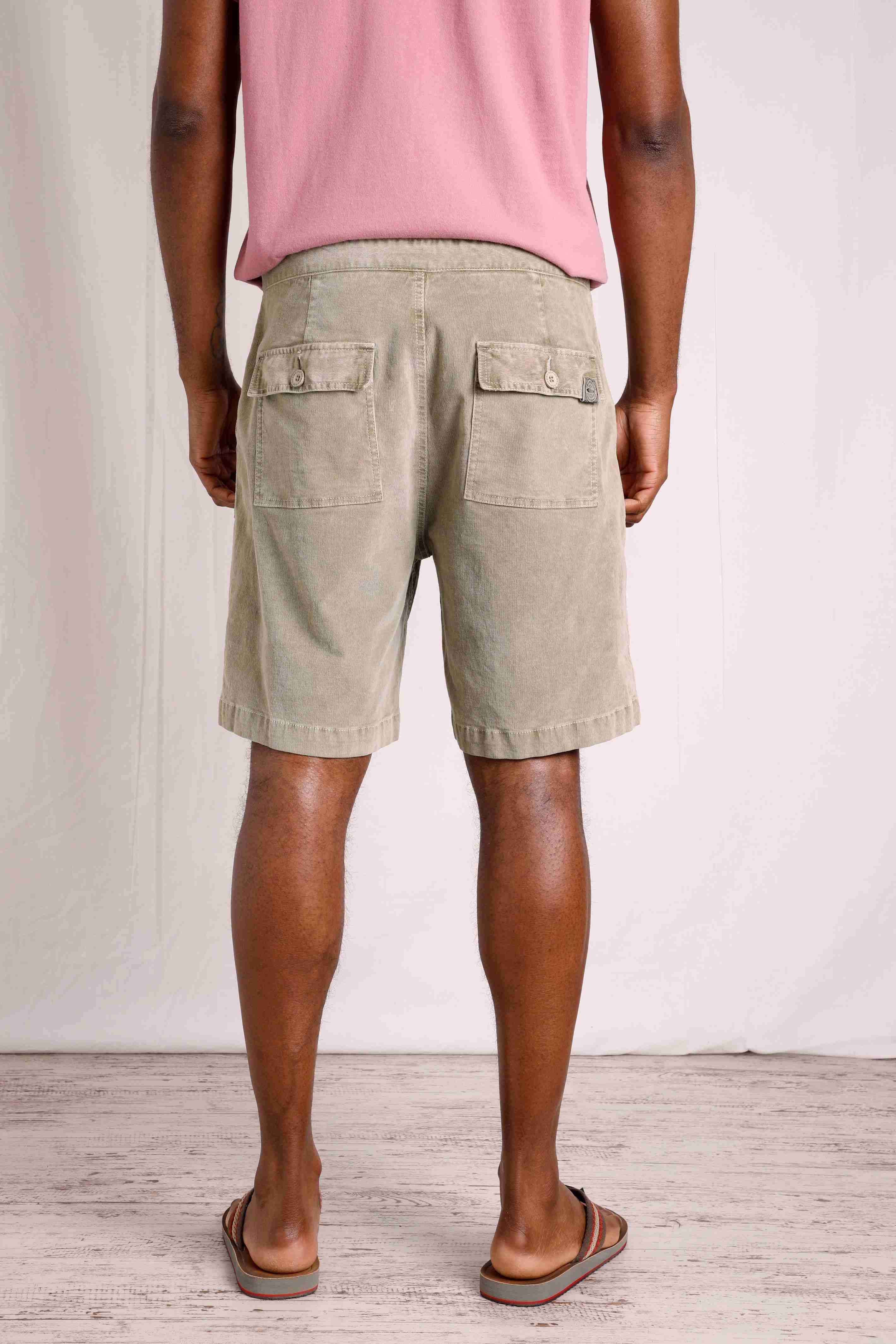 Munro Cord Shorts Taupe Grey